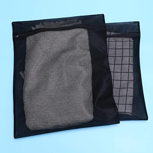 Alipis Mesh Sacos Bolsa Bolsa Bolsa de Lavanderia Black Blusa Blusa para Viagens Delicadas Organizar Poliéster Lavagem de