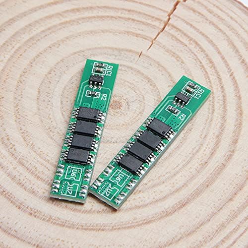 Acxico 5pcs 1s 3,7V 10A Litium Lítio 1x Placa de proteção contra bateria 4 MOS TUBO BMS PCB DIY