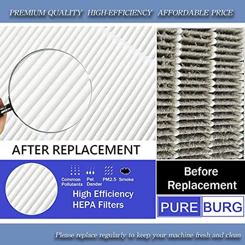 Filtros HEPA de substituição de 3 em 1 Pureburg 2-paco