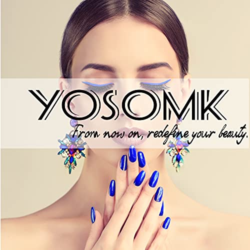 Yosomk 3packs Pressione as unhas de pregos médios unhas falsas curtas de unhas brilhantes em unhas francesas falsas unhas