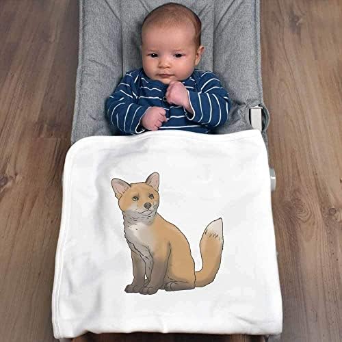 Azeeda 'Fox Cub' Cotton Baby Blain/Shawl
