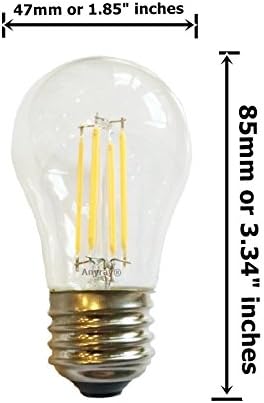 Anyray 5-Bulbs LED A15 TECOLOMENT LUZ SOFT LIGHT LIGHT UNIVERSAL E27 / E26 Base média
