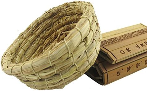 Ninho de palha artesanal artesanal Tecer ninho de pássaros artificiais para papagaio macacote africano cinzas pergulamentadas