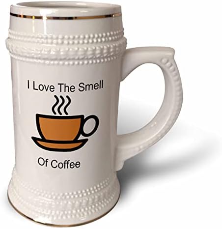Imagem 3drose de eu amo o cheiro de café com xícara de café e vapor - 22 onças de caneca