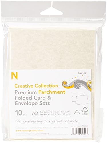 Neenah Paper Natural Pergaminho A2 Cartões de peso pesado/Evelopes