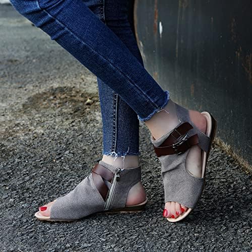 Sandálias romanas para mulheres 2023 Moda aberta dos toe chinelos casuais sandálias diárias Slingback Spring Summer Shoes para