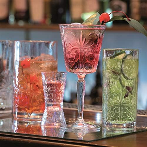 Vidro - vidro reversível - copo de gabarito - copos projetados - uso para licor - vodka - coquetel - conjunto de 6 copos - um lado
