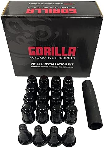 Gorilla Automotive K4CS-12125BGR 4LUG 12-1.25 SPLINE WIK com válvulas BLK GOR