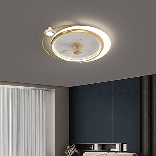 Candeliers de Fehun, ventiladores de teto com luzes e 3 velocidades de 3 velocidades Silent Fan Led Light Dimmable Lights com