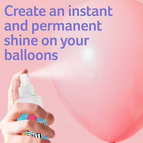 Spray de brilho alto de 64 onças para balões de látex - brilho de spray de balão para um acabamento elegante Hi Hi Gloss em minutos - Spray de brilho de balão especialmente formulado feito nos EUA