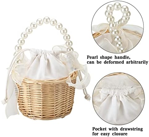 JGQGB Wedding Bridesmaid Girl Bridal Handheld Flor Basket Organizer Supplies