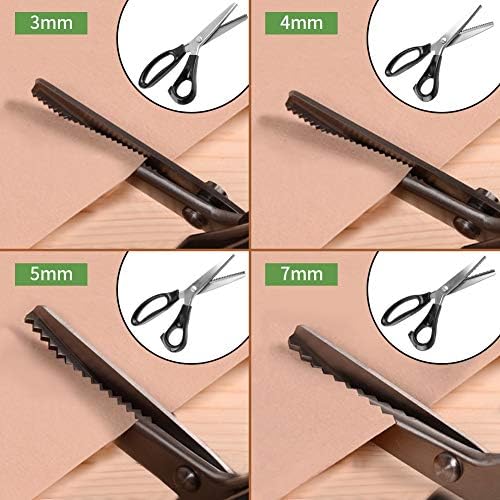 Tesouras de aço inoxidável serrilhado paning cisalhamento de aço inoxidável processamento profissional scissors de costura de costura 3/4/5/7mm