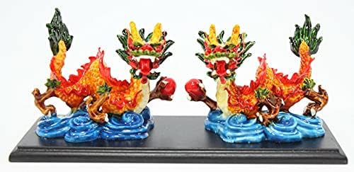 Param dragão colorido jogando W Ball Feng Shui Riqueza Luck Business Gift