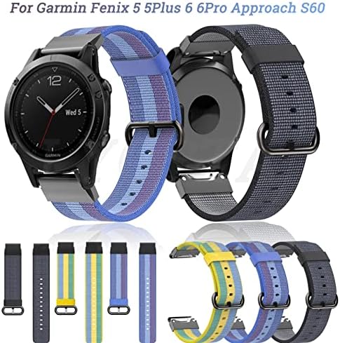 Murve 22mm Nylon Watch Band para Garmin Fenix ​​6 6x Pro pulseira Strap Fenix ​​5 5Plus 935 S60 Quatix5 Redução rápida