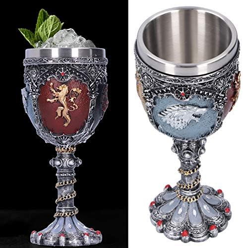 Cálice vintage, cálice de vinho aço inoxidável Copas medievais copos de relevo 3D Cup para suprimentos de festas de barra