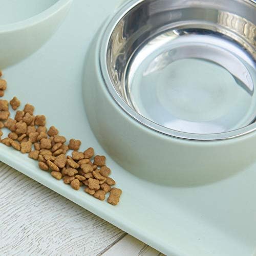 Afaus Pet Bowls Double Bowls Alimento alimentador de água Aço inoxidável Tigela de comida para cachorros Cats Cats Pets Supplies