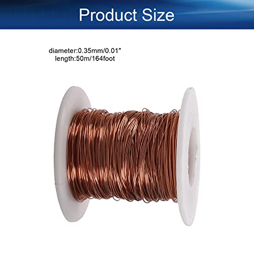 Bettomshin 0,35 mm Interior DIA Magneto de fios de cobre esmaltado bobina de enrolamento de arame de cobre de 164ft qa-1-180 2Uew