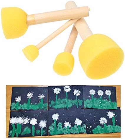 Kare & Kind 30 PCs Sponges Brush Conjunto - Ferramentas de pintura - Para artes de bricolage, artesanato, estênceis,