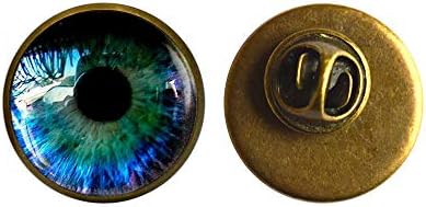 Broche dos olhos, pino de vidro de joias, globo ocular humano realista, charme gótico do olho, jóias de anatomia, M73