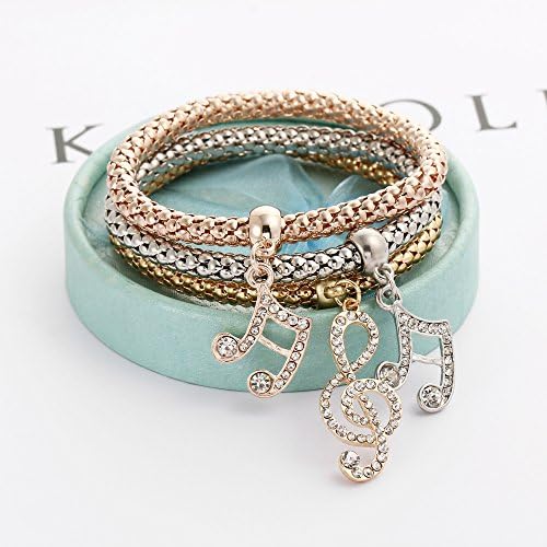 3pcs/conjunto Bracelet de pulseira multilayer Butterfly Chave da coroa Casa da coroa Bangles Brangelete Charms de bracelete de bracelete