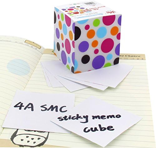 4a cubo de memorando pegajoso, 2 1/2 polegadas, bolhas estampadas impressas nos quatro lados, cubo de notas de auto-pano, cerca