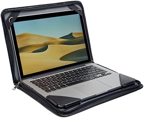 Broonel Black Leather Laptop Messenger Case - Compatível com HP Pavilion X360 14 -EK0001NA 14 Laptop conversível