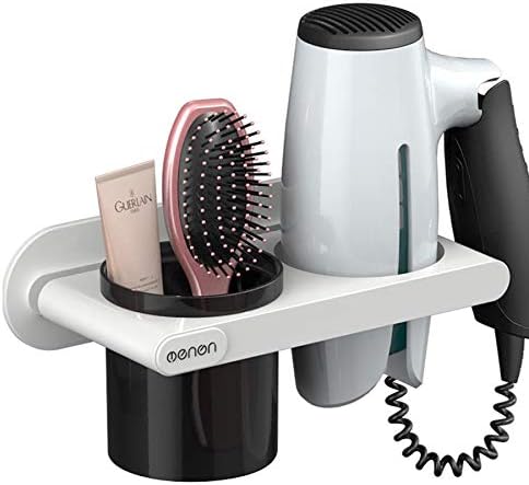 Portador do secador de cabelo Linf, sem perfuração de montagem de parede secador de cabelo e ferramentas de estilo