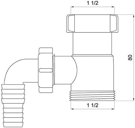 Conector de extensão do tubo de alçapão de resíduos de drenagem 1 1/2 BSP com entrada de lavar louça
