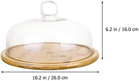 Placa de servir de bolo de hemotão com cúpula de cúpula de sobremesa de madeira queijo de bandeja de pastelaria de