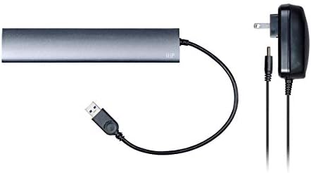 Monoprice USB 3.0 Hub com adaptador CA | 7 portas, alumínio