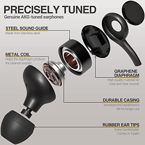 Samsung Akg-Wired-Dearbuds-Headphones-original-3,5mm In-ear com remoto e microfone para música, telefone