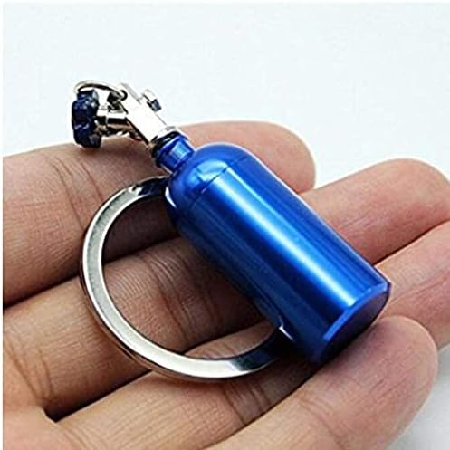 Óxido de óxido nitroso Mini garrafa Chave de Keychain Crie desenho metal celular Charme azul 6 * 1,5 cm Prático e moda