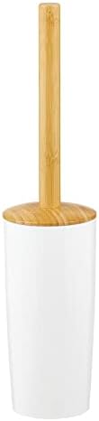 Mdesign Decorativo Compacto Compacto de Bambu Agradecedor de Vaso Vaso sanitário e suporte para armazenamento e organização