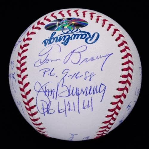 Incríveis arremessadores de jogos perfeitos assinados Sandy Koufax Randy Johnson JSA - bolas de beisebol autografadas