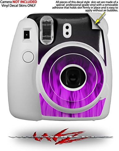 Decalque de pele de Wractorskinz compatível com Fujifilm Mini 8 Câmera Fire Purple