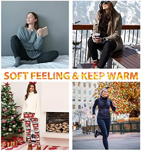Nexiepoch Fleece Alinhado Leggings Mulheres - Alta cintura de inverno Pontas de ioga Controle térmico mole quente para treino de caminhada