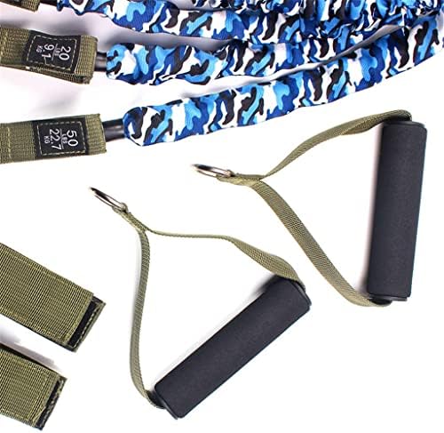 YFDM 11 PCS/SET TPE Banda de resistência de látex Camuflagem Anti-Break Fitness Training Belt com tramas de borracha