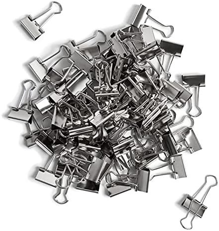 U Brands Binder Clips, pequeno, prata, 72 contagem