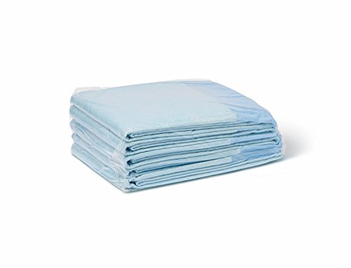 Medline Super Absorvency descartável polímero acolchoado Underpads, 20,5 x 36 polegadas, 50 contagem, apoio de pano desgmentado para