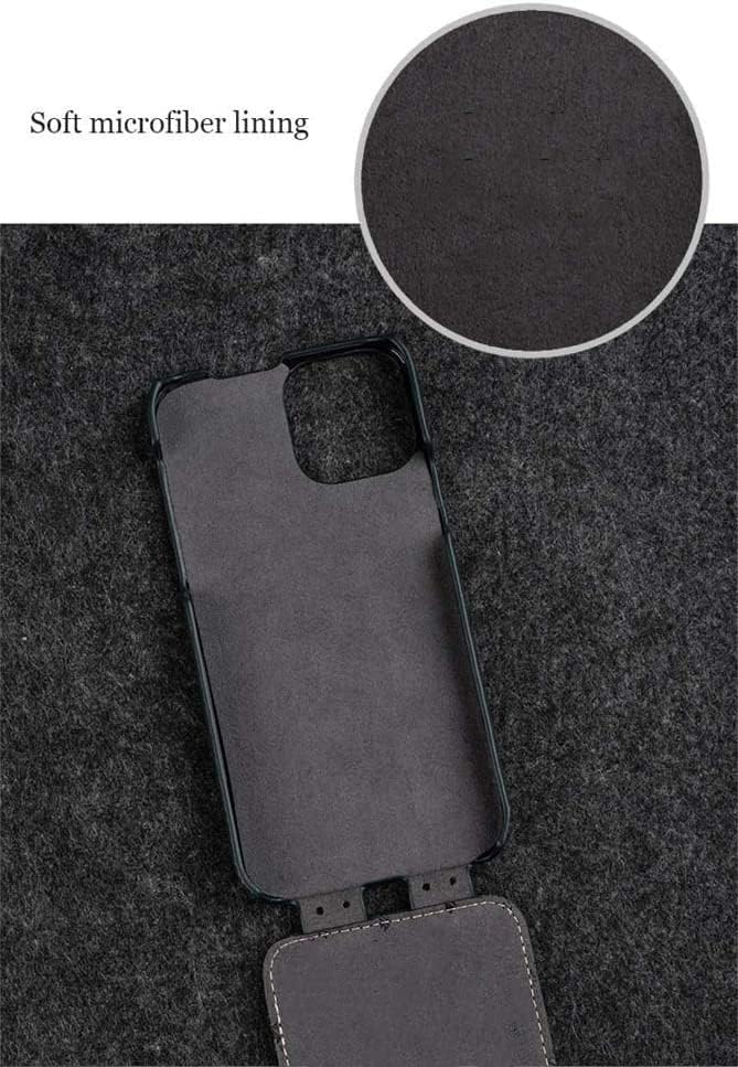 Kossma para Apple iPhone 12 Mini 5,4 polegadas de couro à prova de choque de couro, lichchee Pattern Flip Flip Folio Telefone