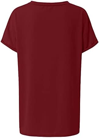 Borgonha outono de verão de manga curta camiseta das mulheres roupas moda v Brunch de pescoço Modest Top camiseta para senhora com