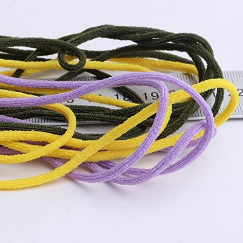 Irisgardenn 10yard3mm colorido elástico corda de borracha orelha pendurada em cinto de corda com fivela de fivela plástica botão de