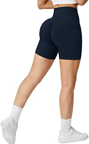 Janvur Women v Scrunch Butt de cintura levantando shorts de treino de cintura alta com bolsos escondidos shorts de bicicleta