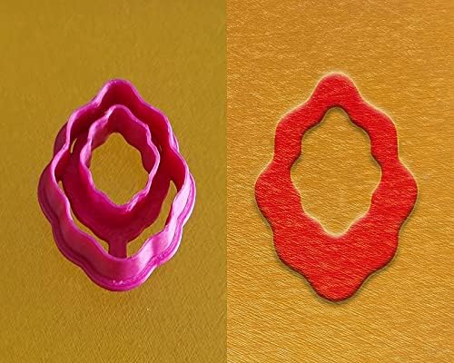 Cortadores de argila de polímeros -3d cortadores de impressão para fazer jóias e formas de brinco, cortadores de biscoitos