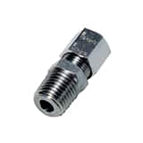 Parker 1805 06 14 Ajuste de compressão, aço inoxidável, fios de encaixe masculino NPT, NPT1/4 e 6 mm