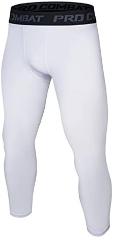 Yeahdor Sport Compression for Boys Basketball Pants com joelheiras rapidamente seca, treinar o treinamento atlético Legging