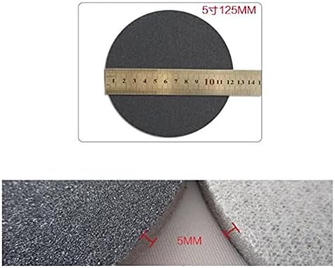 Lixa de polimento de metal de madeira 5pcs Auto-adesivo Roda de disco de esponja de veludo de 5 polegadas de 5 polegadas