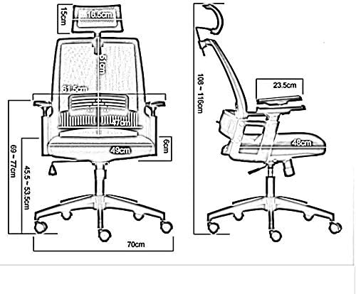 Cadeira de escritório cadeira mch cadeira de chefe doméstico mesa respirável Ajuste ajustável Ajustar o suporte lombar de suporte lombar Cadeira de aprendizado com peso 250kg