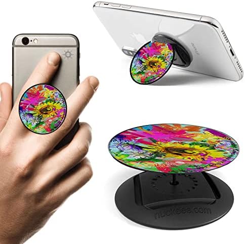 O suporte de celular abstrato e abstrato floral se encaixa no iPhone Samsung Galaxy e muito mais
