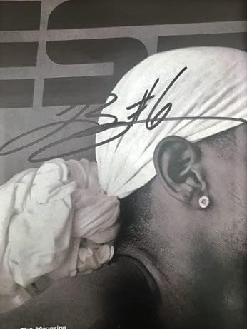 Capa de revista autografada de LeBron James com certificado de autenticidade